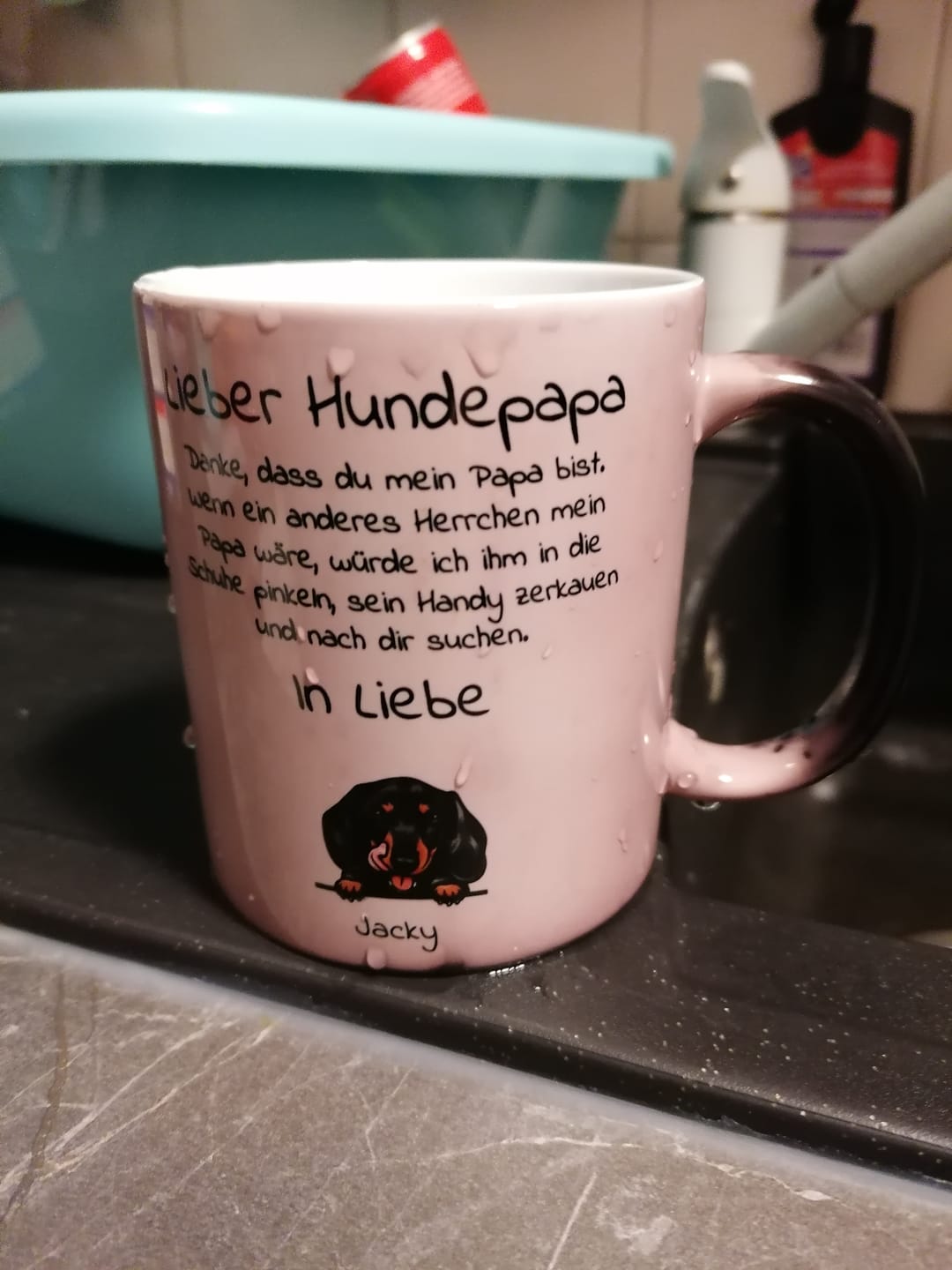 Customer photo review of Lieber Hundepapa - Individuelle Tasse