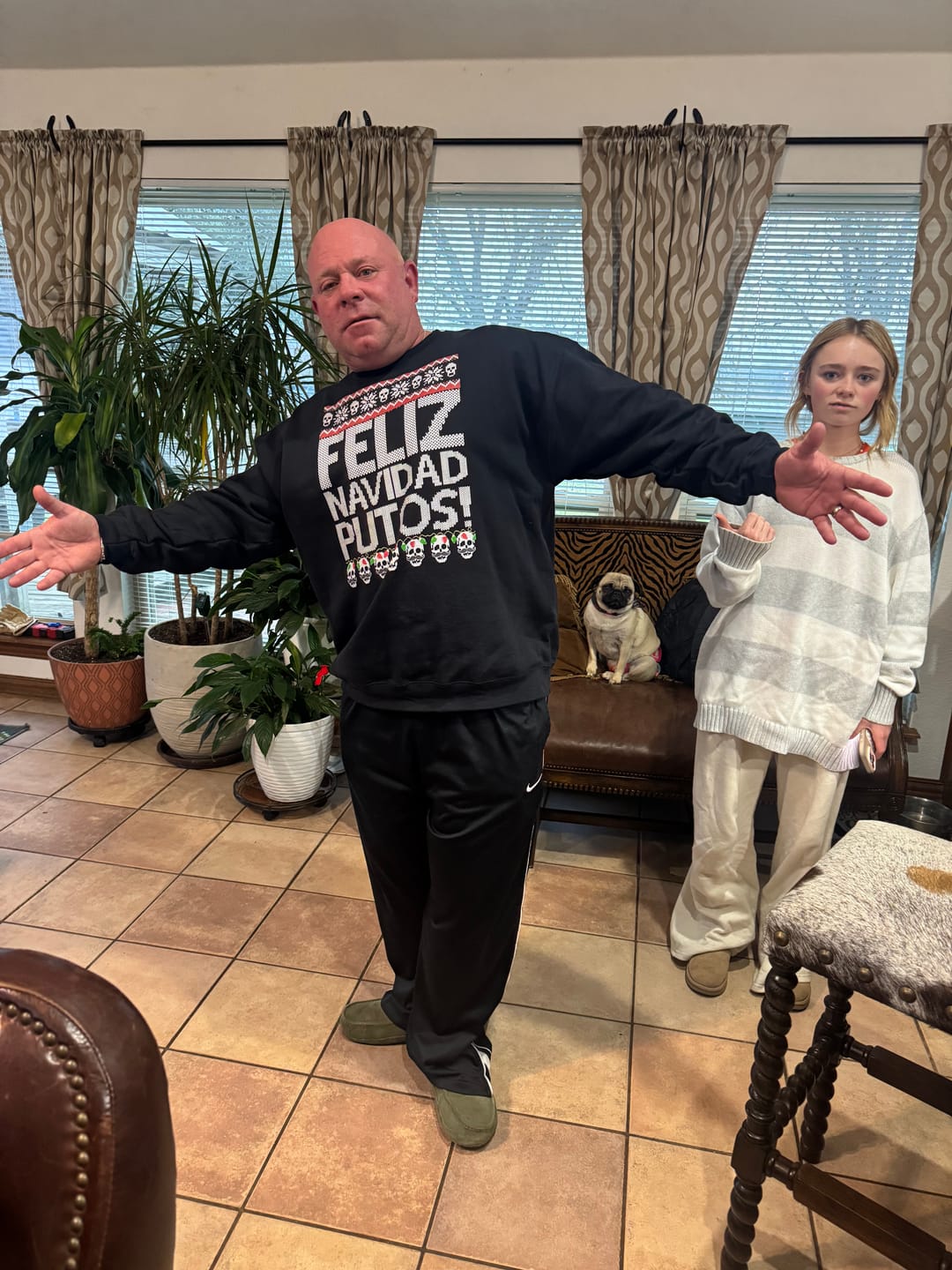 Customer photo review of Feliz Navidad Putos OG Navidad Sweatshirt