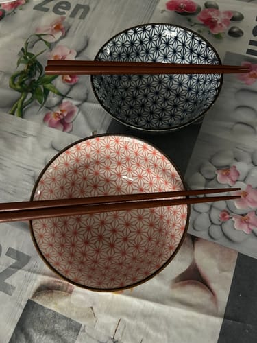 Customer photo review of Coffret 2 Bols Japonais Asanoha