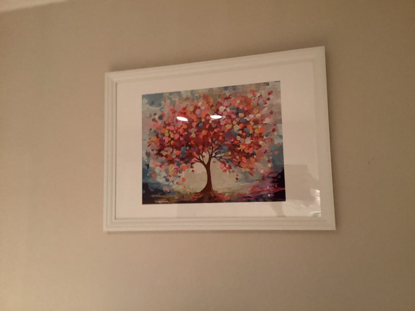 Customer photo review of Malen nach Zahlen - Lebensbaum der Farbenfreude, abstrakt