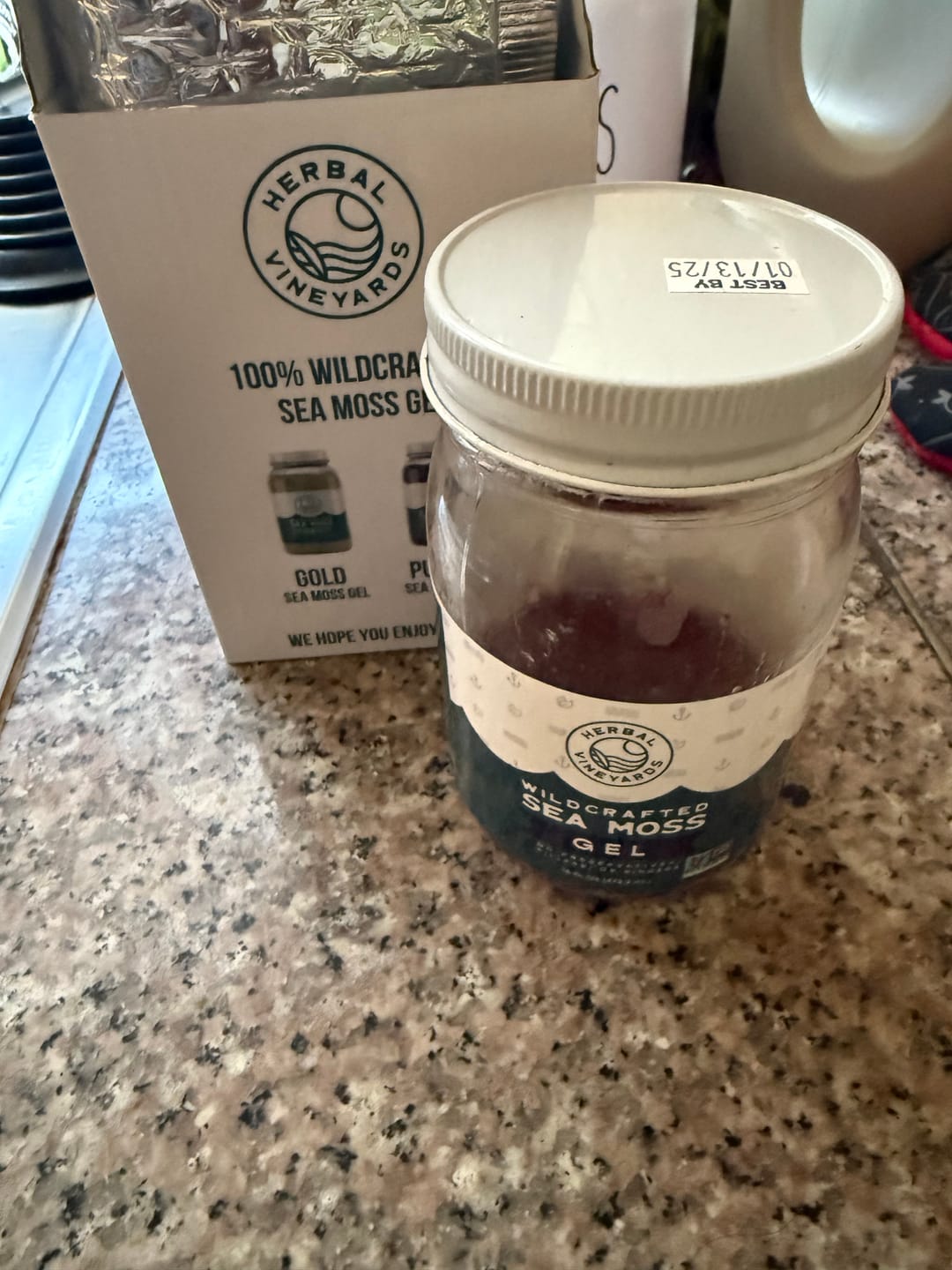 Customer photo review of EXCLUSIVE PURPLE SEA MOSS GEL