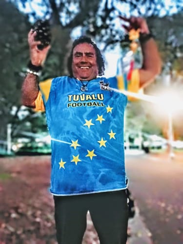 Customer photo review of Custom Tuvalu Islands Football T Shirt Polynesian Pattern Sporty Style LT14