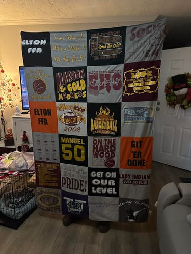 Customer photo review of Classic T-Shirt Blanket