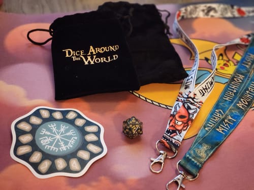 Customer photo review of Nordic Black Shattered Glass D20 - Dice Around the World Collection
