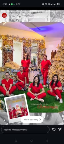 Customer photo review of Tapered MoveTech® Scrub Pants - Women / Cherry Pop