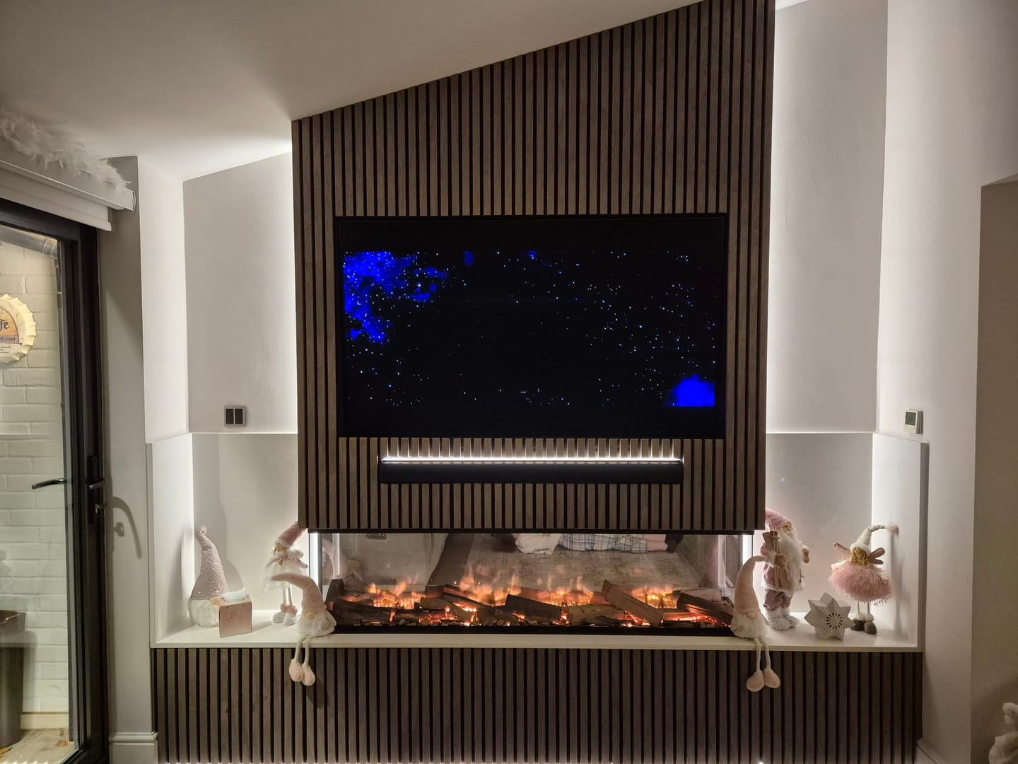 Customer photo review of Wooden Wall Panel | Walnut | Premium 3-sided Wood Veneer