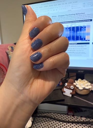 Customer photo review of Denim | Jellies DIY Soft Semi Cured Gel Nail Wraps
