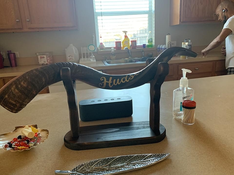 Customer photo review of HalleluYAH Original Kosher fully-Polished Kudu Shofar From Israel