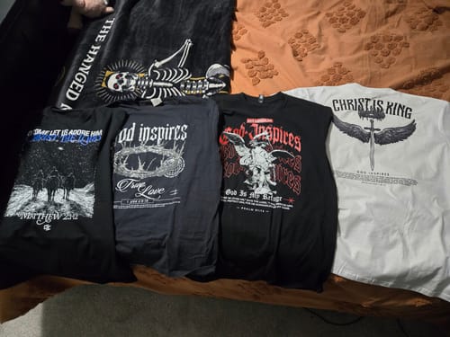 Customer photo review of Ascension 'David vs Goliath' Staple T-Shirt
