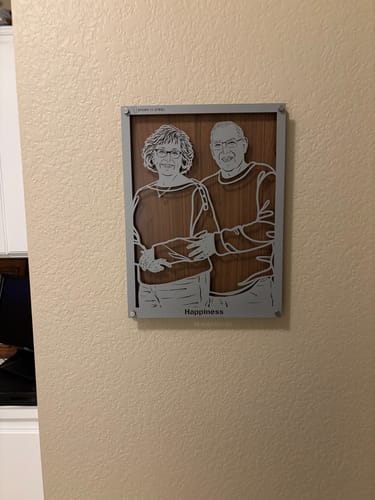Customer photo review of Wedding Anniversary Metal Portrait