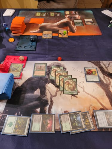 Customer photo review of Custom Playmat (24" x 14")