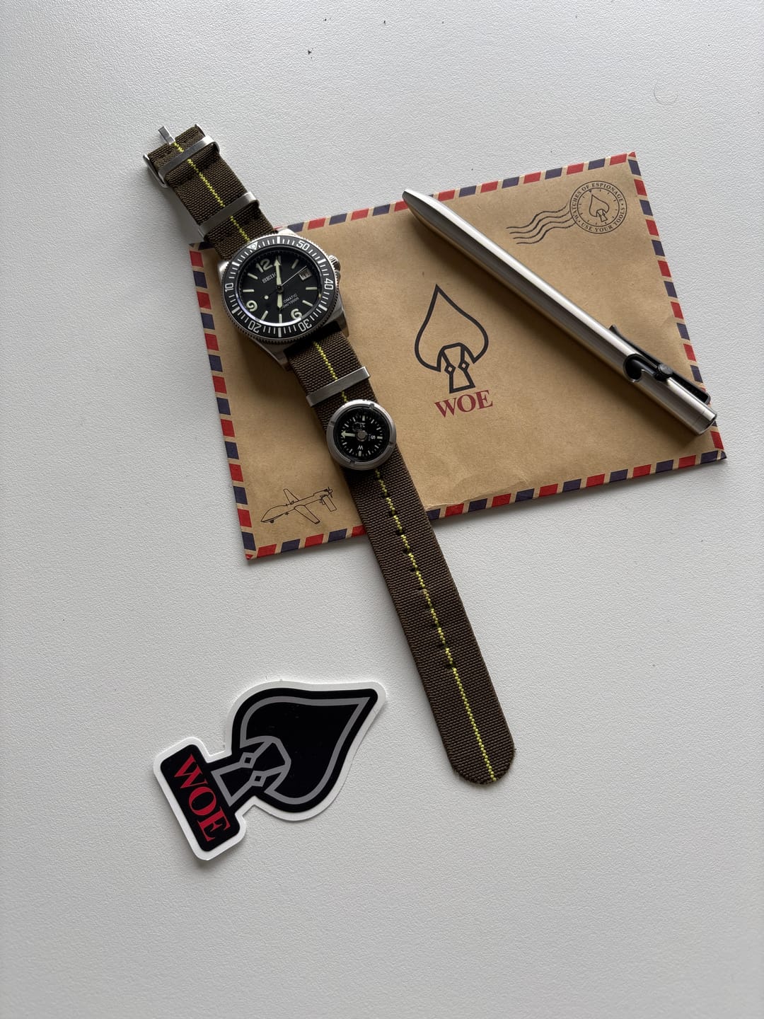 Customer photo review of W.O.E. Submersible Wrist Compass - NEW