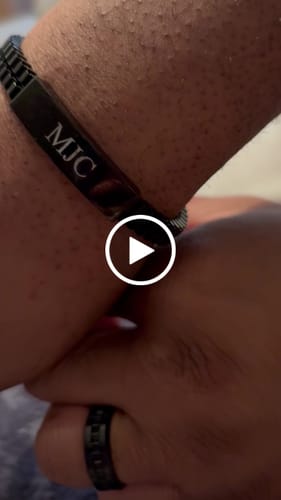 Customer video review of Double Row Box Link ID Bracelet