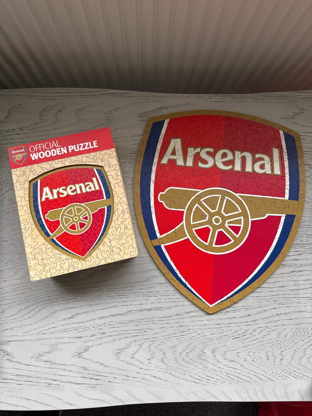Customer photo review of Arsenal FC® Crest - Wooden Puzzle