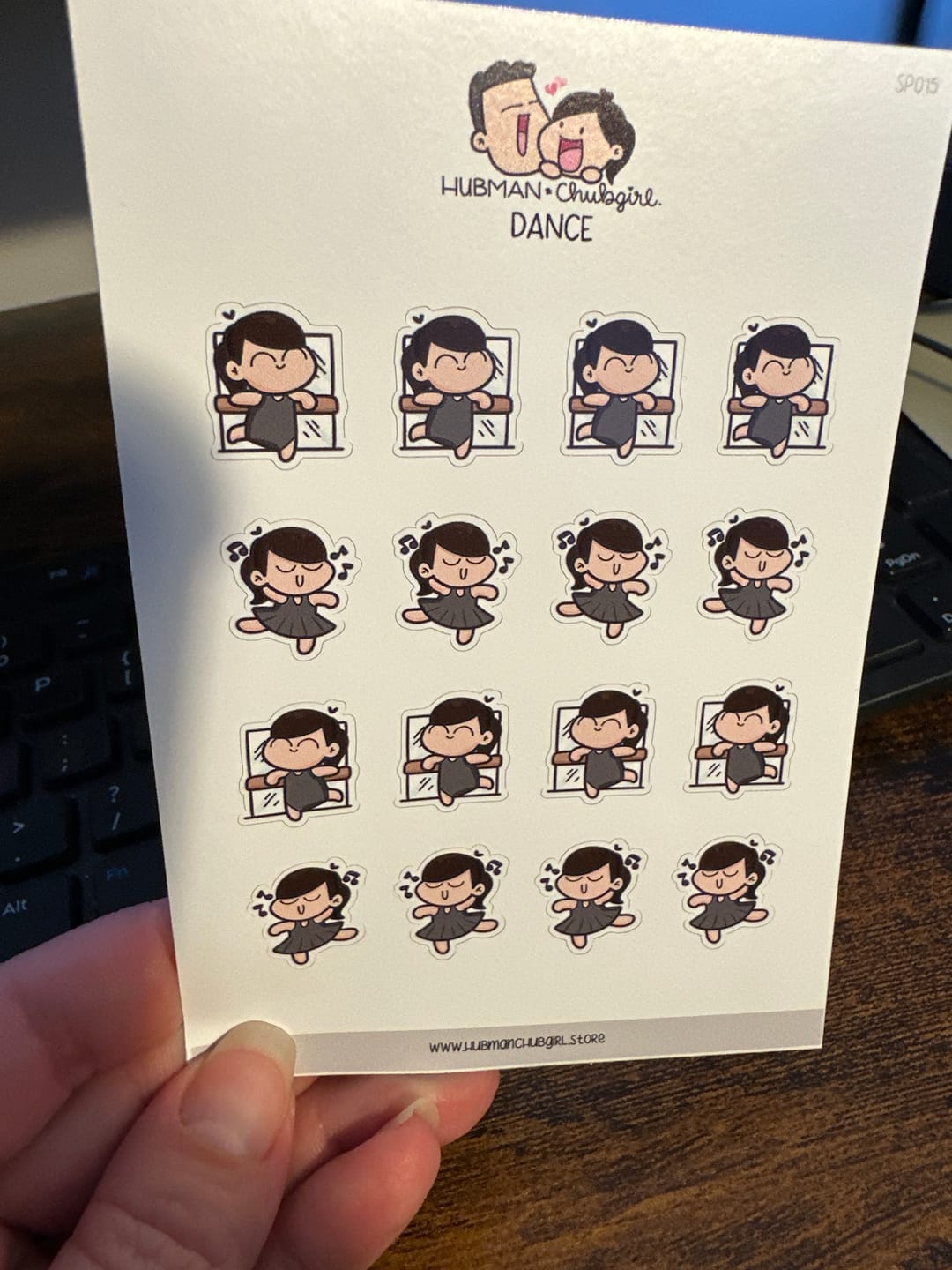 Customer photo review of Dance Planner Stickers