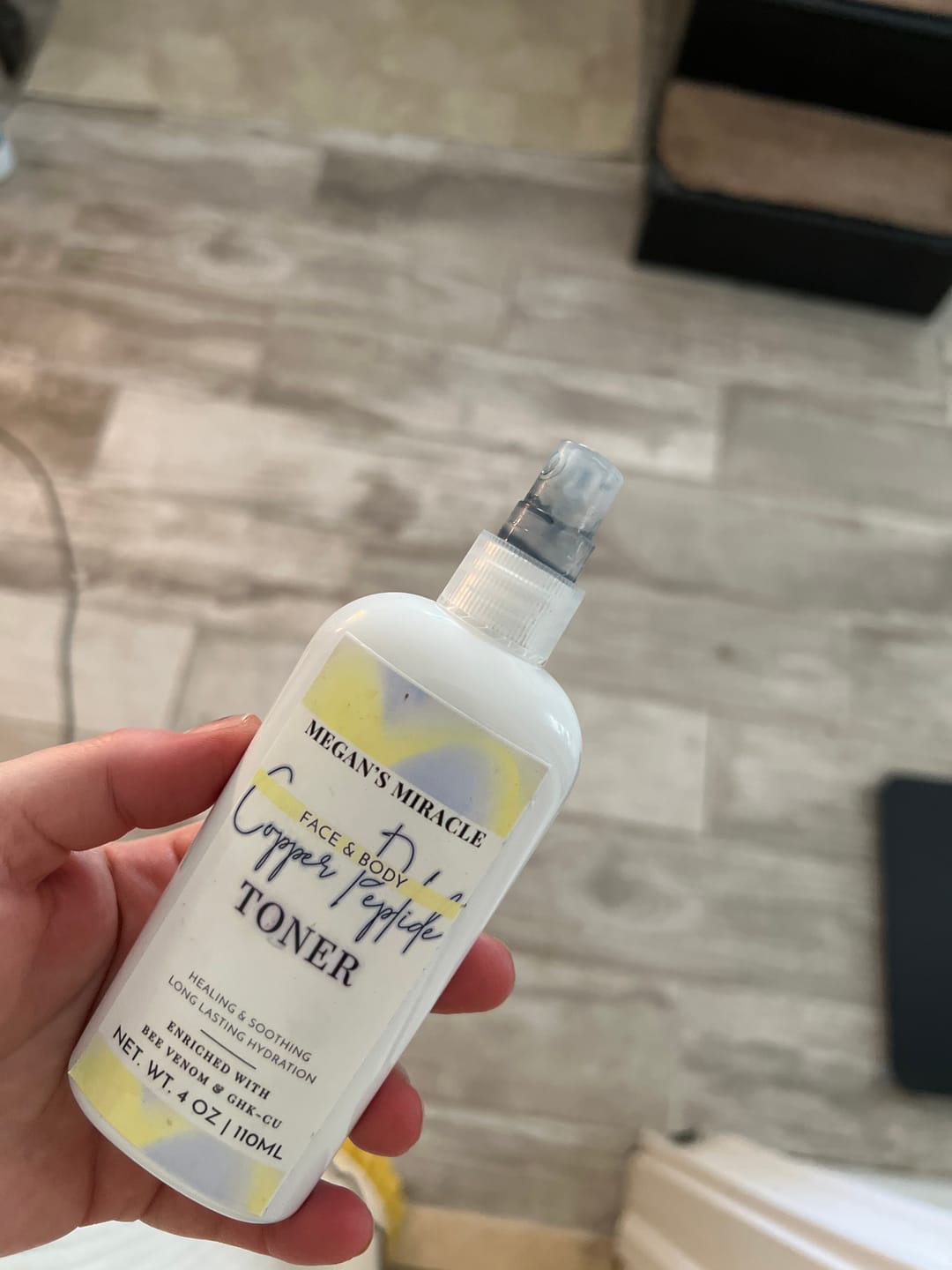 Customer photo review of GHK-Cu Copper Peptide Toner