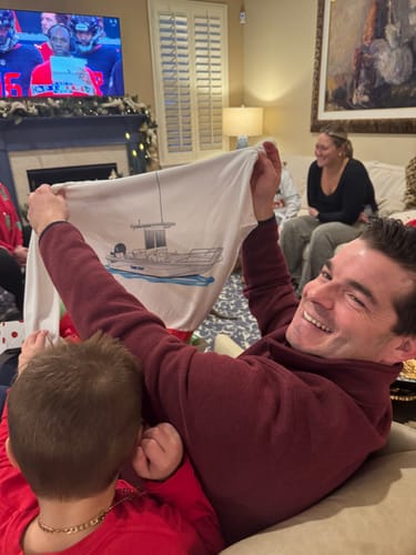 Customer photo review of Custom Digital Boat Artwork