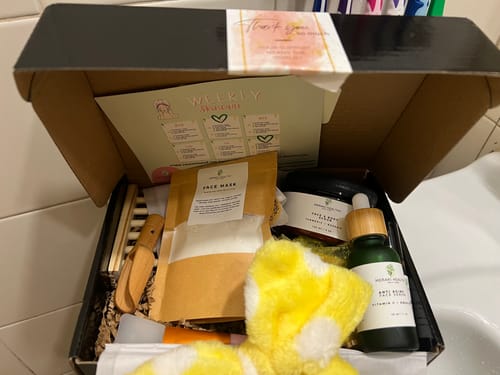 Customer photo review of Luxury Skincare Box