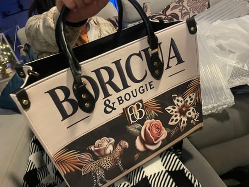 Customer photo review of Boricua & Bougie - Personalized Leather Handbag BOR12