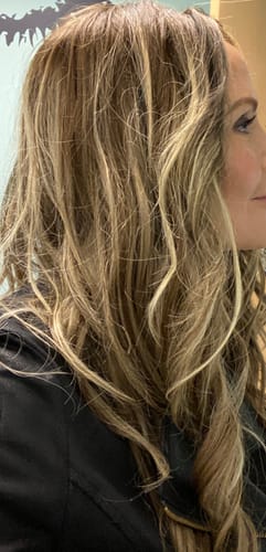 Customer photo review of Full Shine Human Hair Toppers 13cm*13cm For Women Hair Loss Balayage #4/27/4