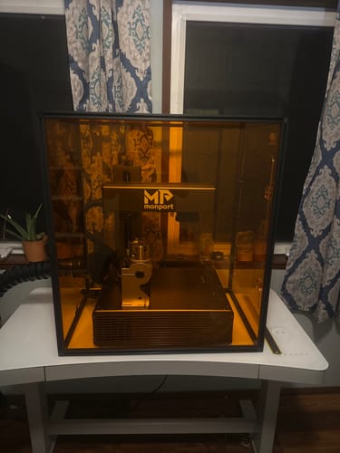 Customer photo review of Monport Laser Engraver Enclosure for Split & Integrated Fiber Laser