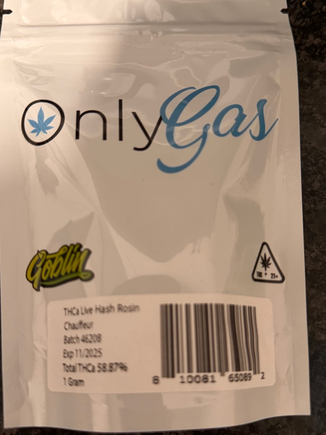 Customer photo review of Chauffeur THCa Live Hash Rosin