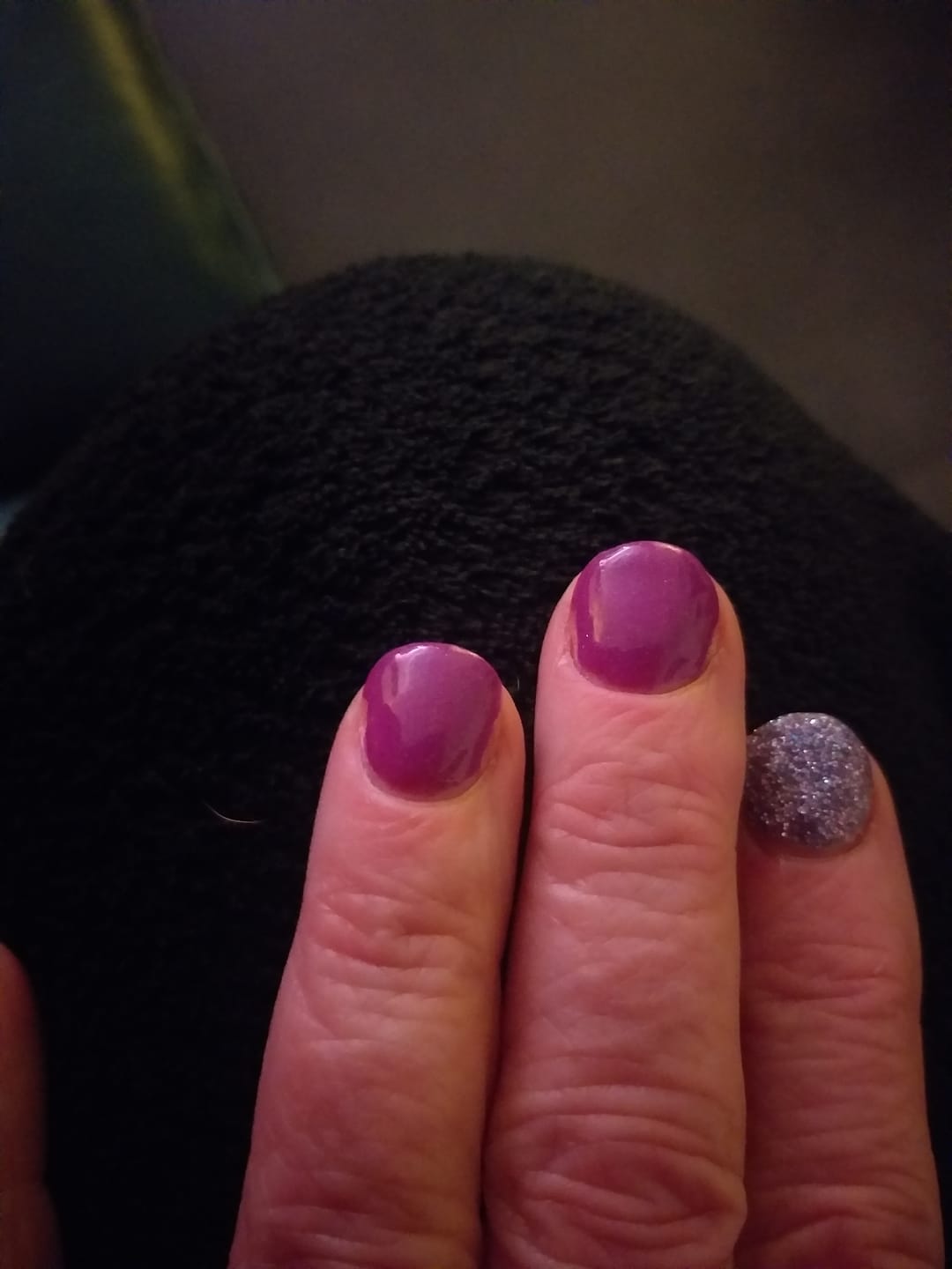 Customer photo review of Diamond Night Dipping Powder