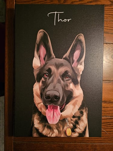Customer photo review of Pet Art Canvas Wrap