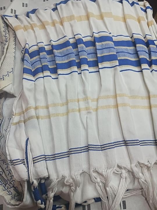 Customer photo review of 10 Colors - HalleluYAH Messianic Tallit Prayer Shawl 72"x 22" with Bag For Men & Women