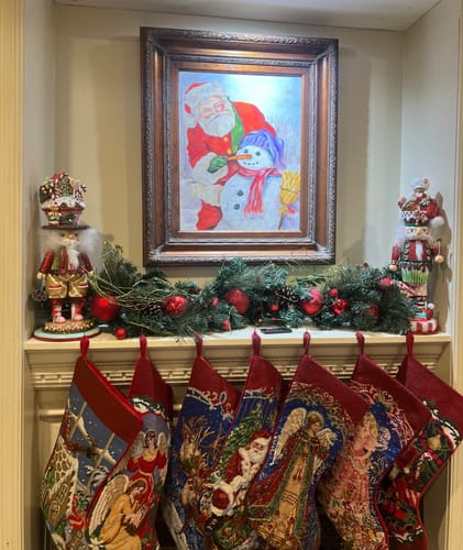 Customer photo review of 18" Hollywood Nutcrackers™ LED Gingerbread House Hat Nutcracker