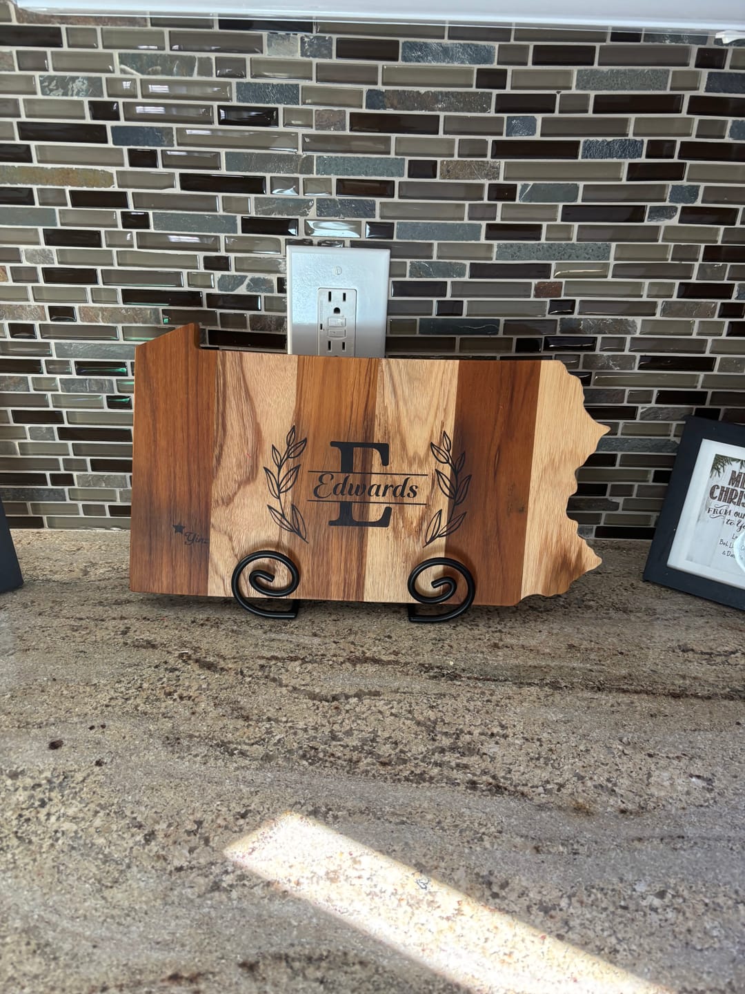 Customer photo review of 16.0x9.1" State Of Pennsylvania Acrylic Router Template