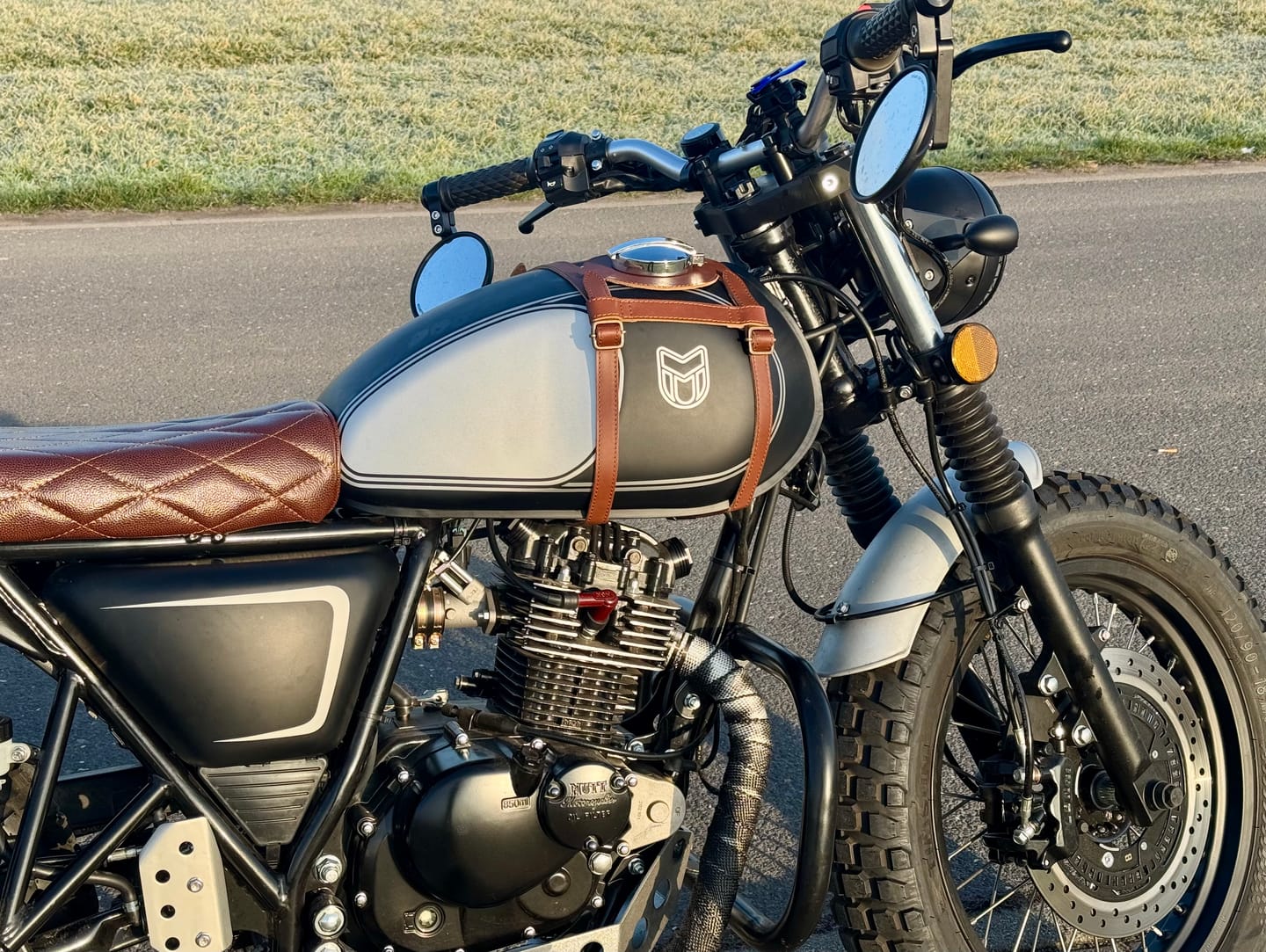 Customer photo review of tank strap right side fuel inlet
