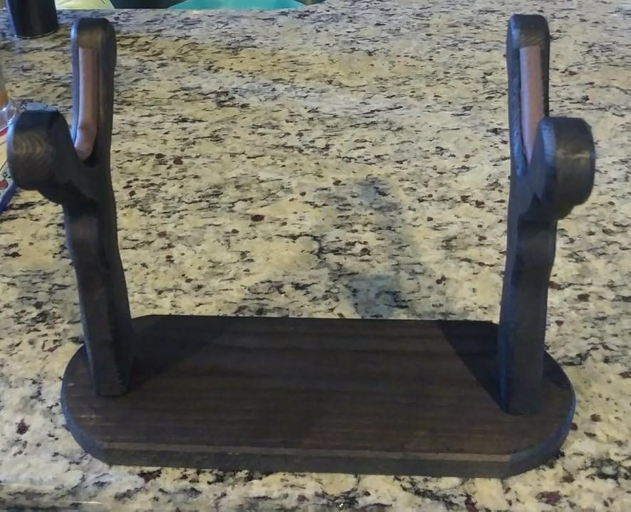 Customer photo review of Wood Stand For Kudu Shofar