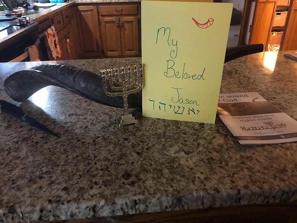 Customer photo review of Half Polished Kudu Shofar Plus Ram Horn, Guide & Brush