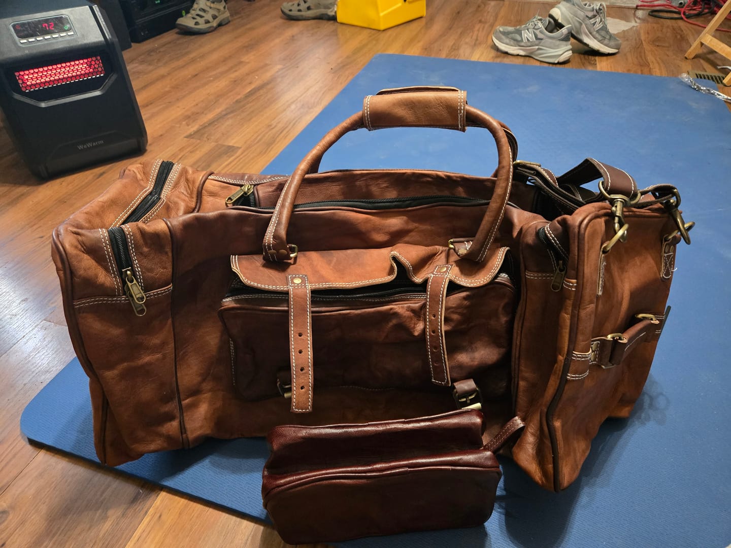 Customer photo review of Traveler Weekender Duffle Bag + FREE Toiletry Bag