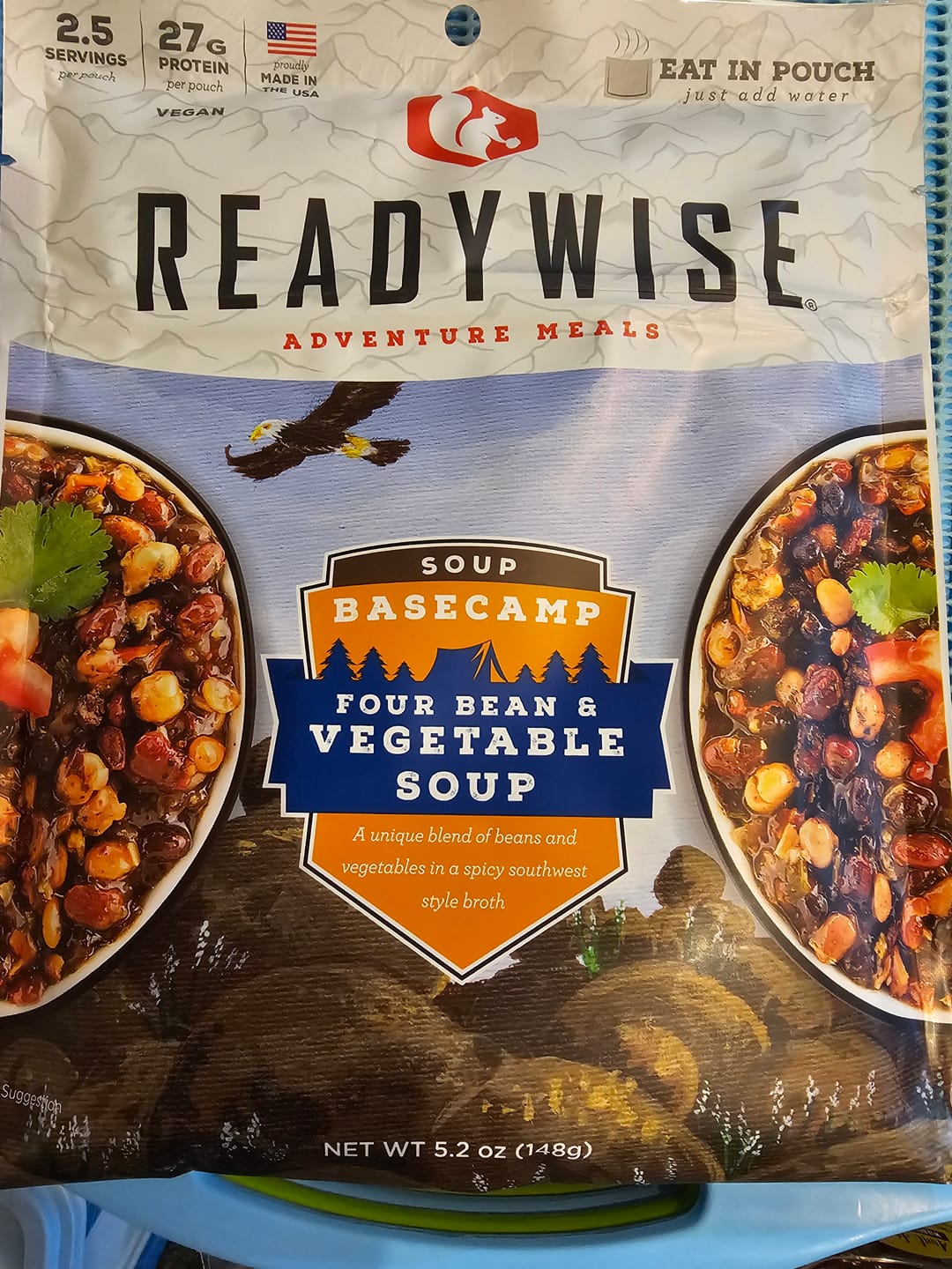 Customer photo review of Basecamp Four Bean & Vegetable Soup