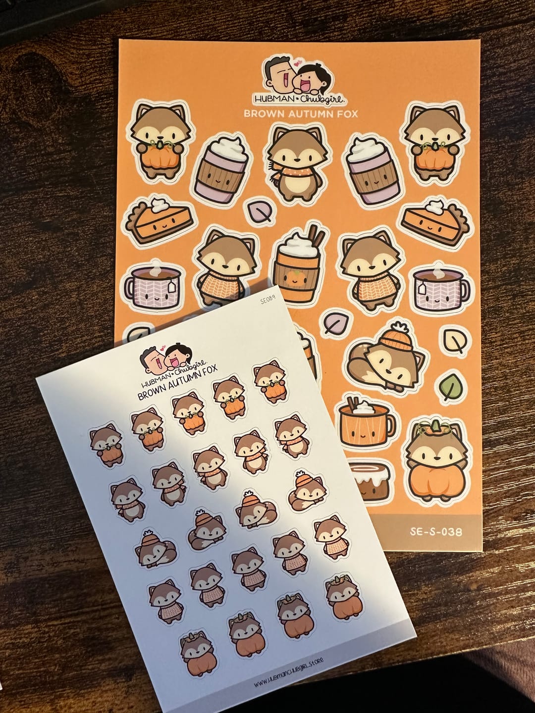 Customer photo review of Brown Fox Sticker Sheet