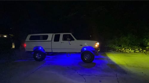 Customer photo review of Premium RGB+W Rock Lights (42W)