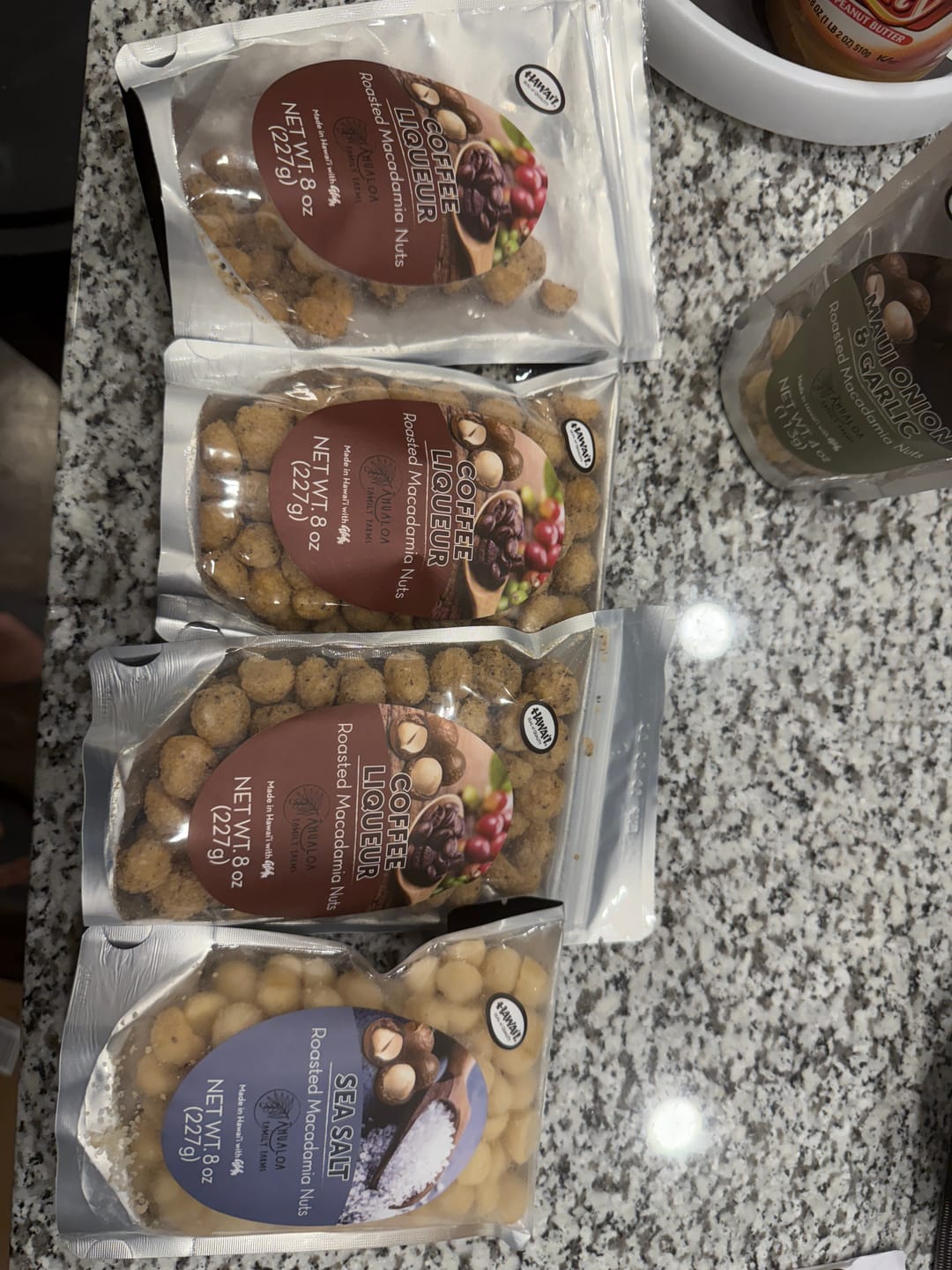 Customer photo review of Coffee Liqueur Macadamia Nuts
