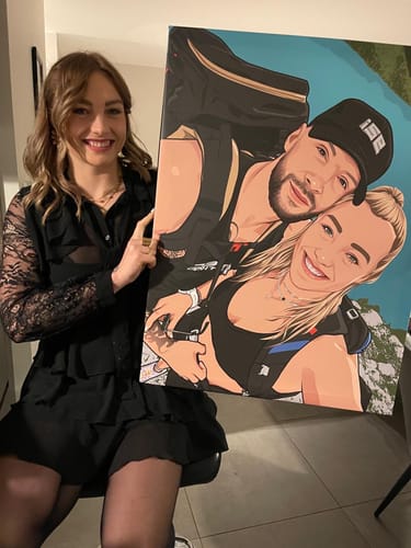 Customer photo review of Portrait Pop-Art (Sur Toile)