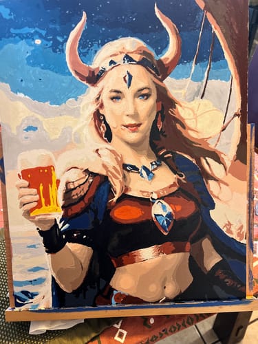 Customer photo review of "Viking Queen's Toast" Paint by Numbers Kit