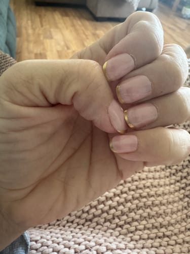 Customer photo review of Gold Digger Press On Nails (24PC)