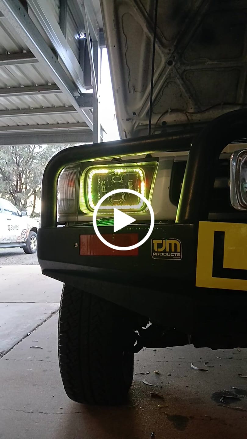 Customer video review of 5X7" LED Colour Chasing Headlights