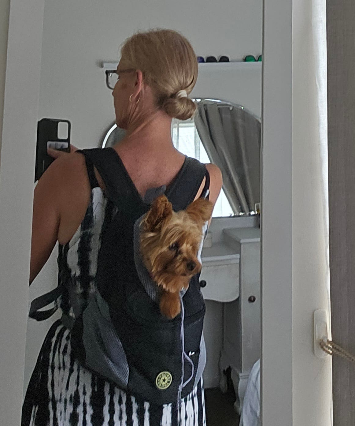 Customer photo review of Dog Backpack