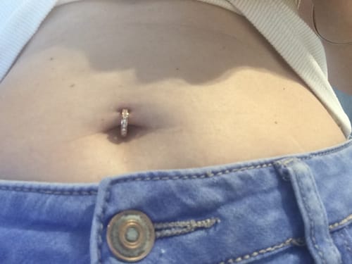 Customer photo review of TummyToys® Classic Rose Gold Diamond Pave Sleeper