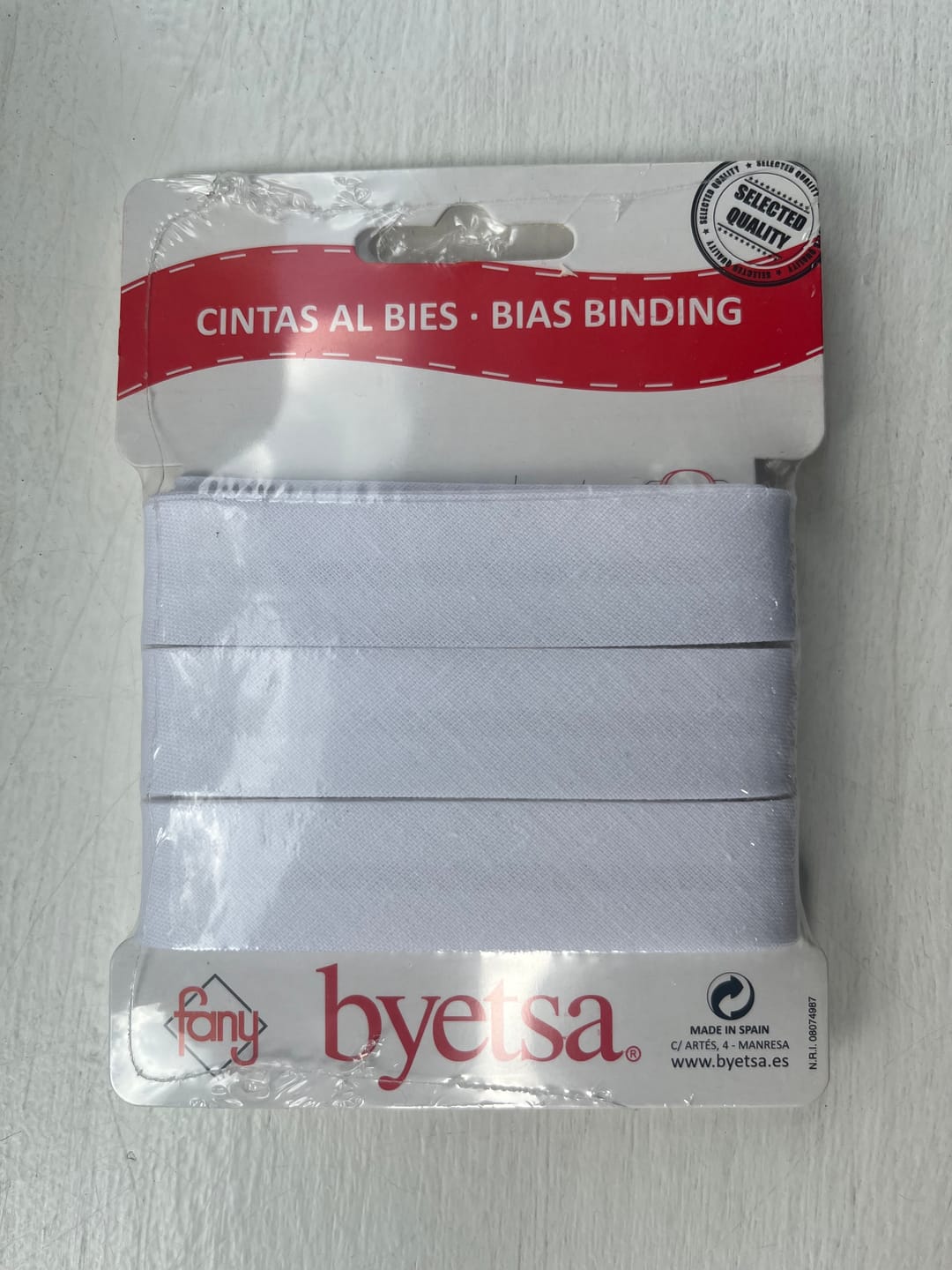 Customer photo review of Plain Polycotton Bias Binding Tape - 5 metres