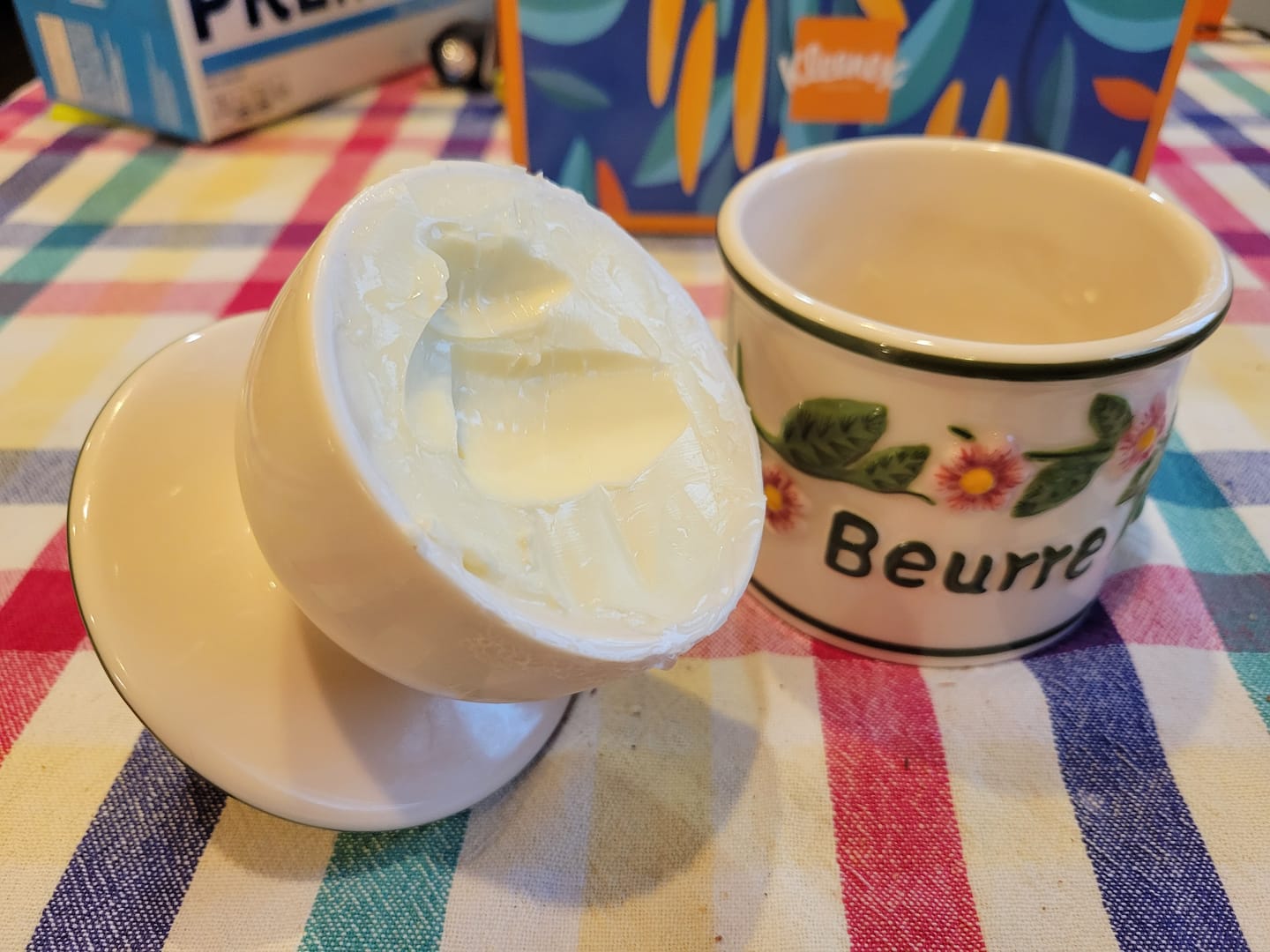 Customer photo review of The Original Hand Painted Raised Floral Butter Bell Crock
