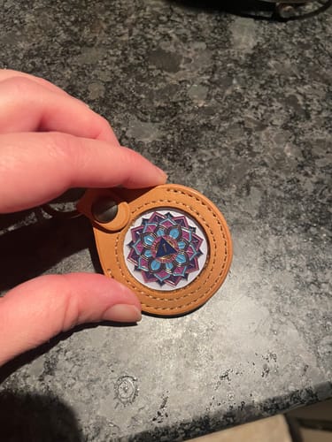 Customer photo review of 1 to 50 Year Sobriety Mint 'In Bloom' Lotus Flower Gold Plated AA Recovery Medallion/Chip/Coin - White