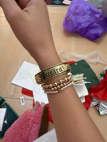 Customer photo review of 15mm Kamea Heirloom Personalized Bangle