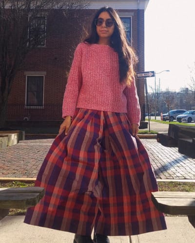 Customer photo review of FRIDA PANTS | MOD CHEX